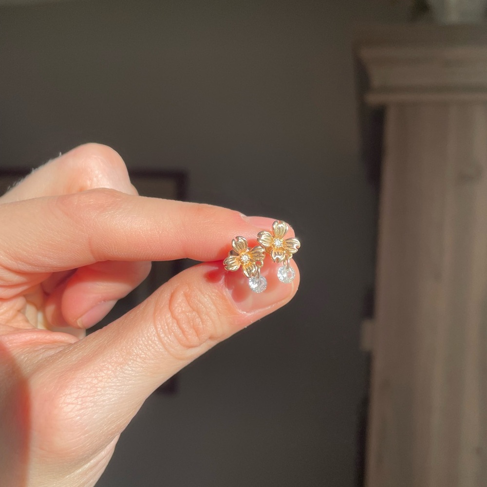 Gold and Silver Stud Earrings Set